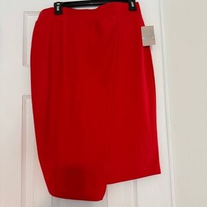 Belle Sky Vibrant Red Asymmetrical Skirt